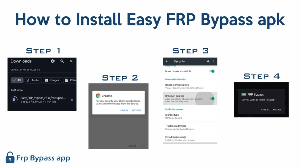 Download FRP Bypass APK v2.0 for Android: Unlock Devices 8 How To Download And Install FRP Bypass APK?