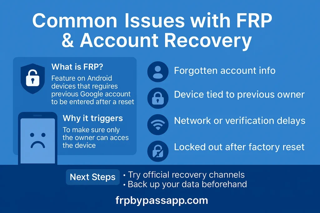 Download FRP Bypass APK v2.0 for Android: Unlock Devices 11 Common FRP Problems and Safe Fixes
